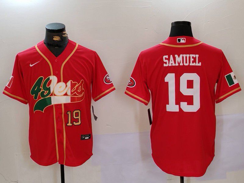 Men San Francisco 49ers #19 Samuel Red Second generation Mexican Joint Name 2024 Nike Limited NFL Jersey style 2->san francisco 49ers->NFL Jersey